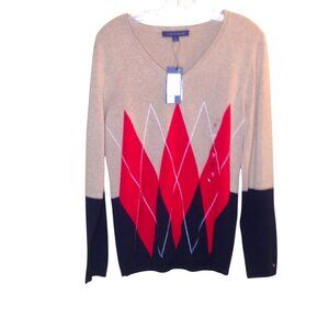 Tommy Hilfiger Sweater V-Neck Medium NWT